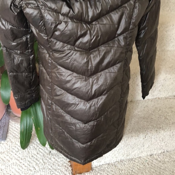 Andrew Marc Chocolate Duck Down Trench Coat Puffer Jacket - Picture 6 of 16